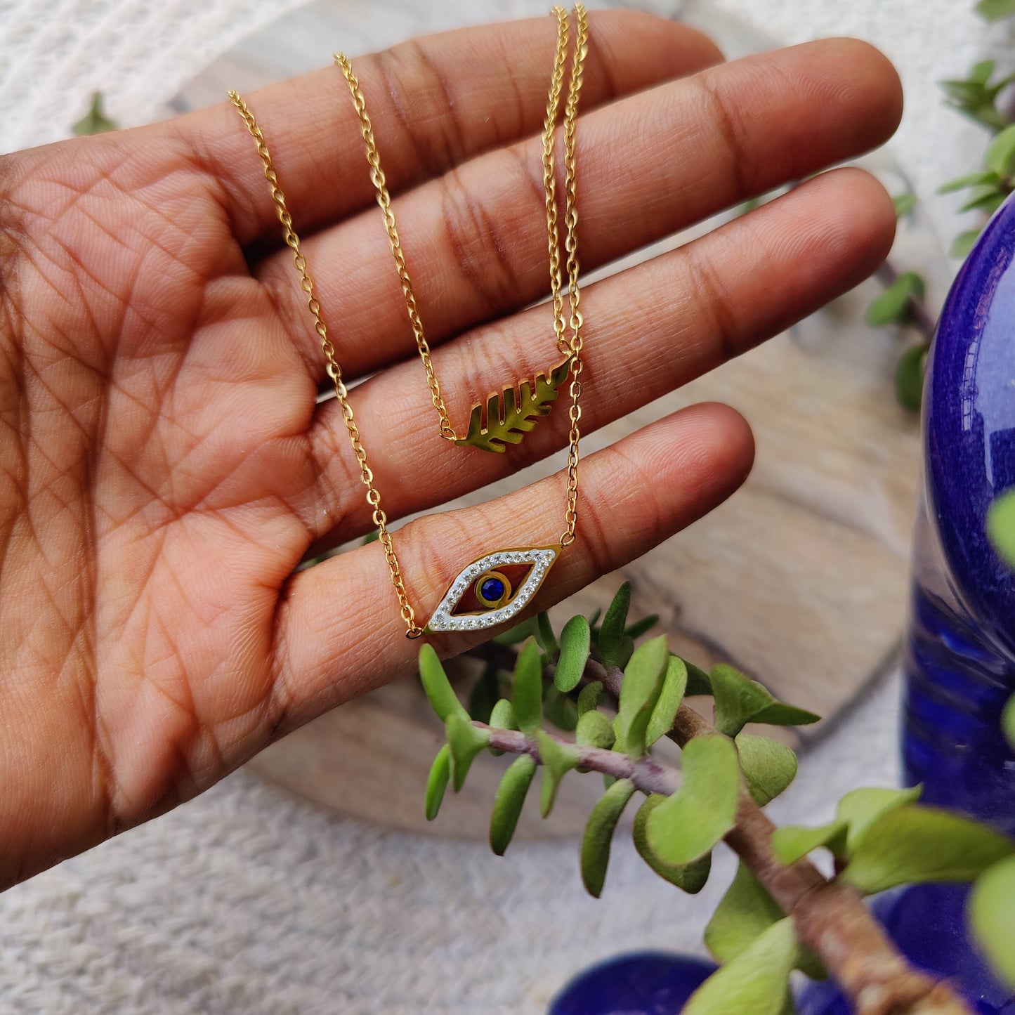 Elsie ~ Layered Evil Eye Chain