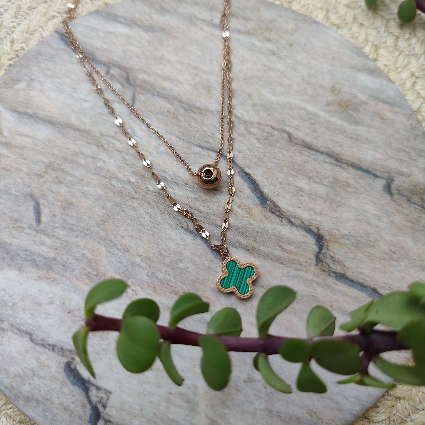 Avery ~ Clover Layered Necklace