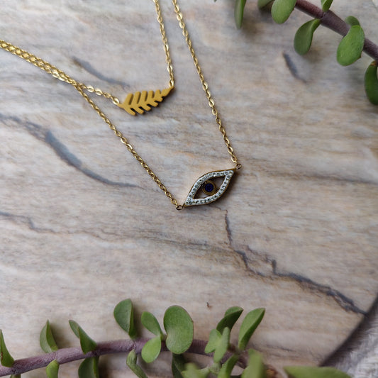 Elsie ~ Layered Evil Eye Chain